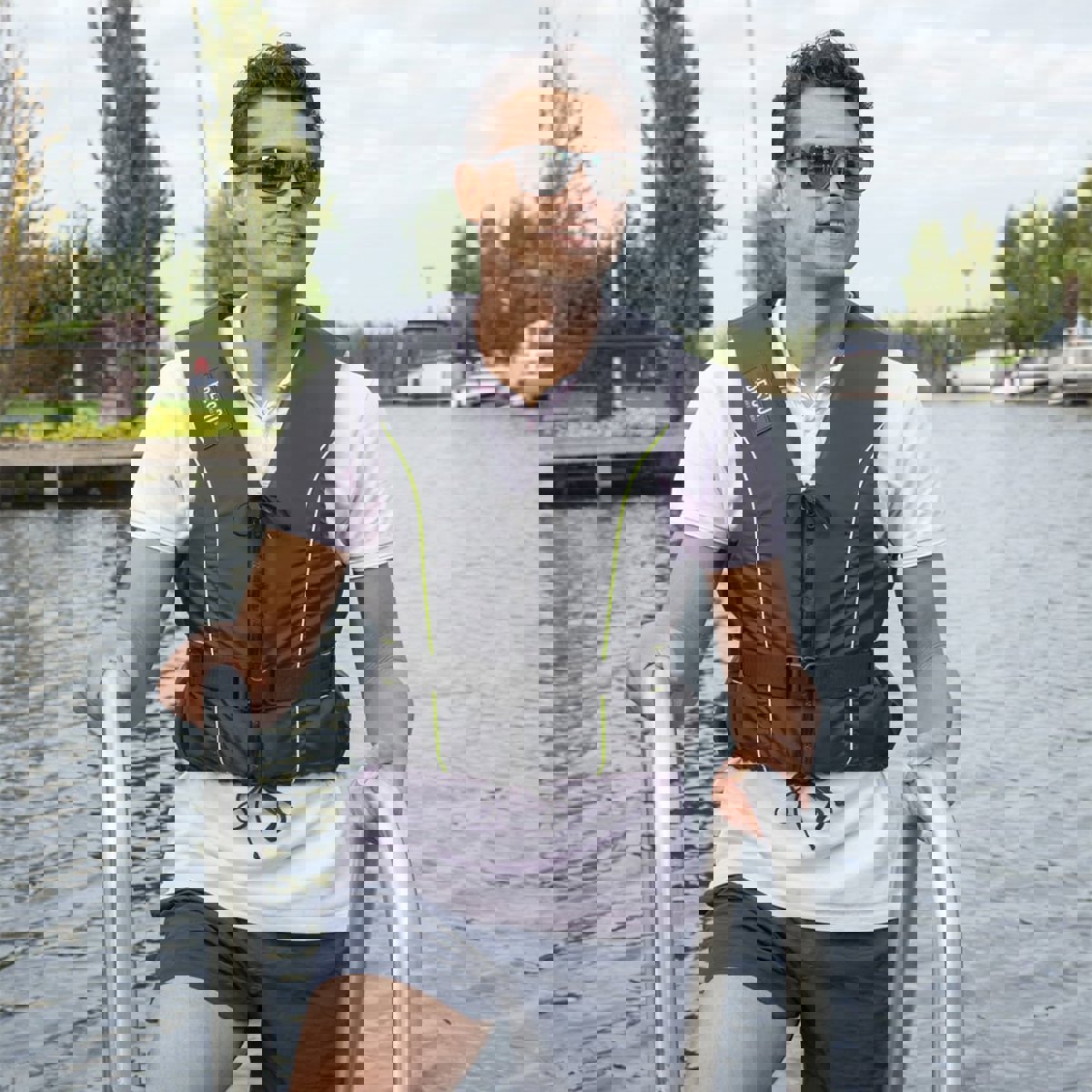 Besto Dinghy 50N gilet de sauvetage noir/jaune avec zipper 7