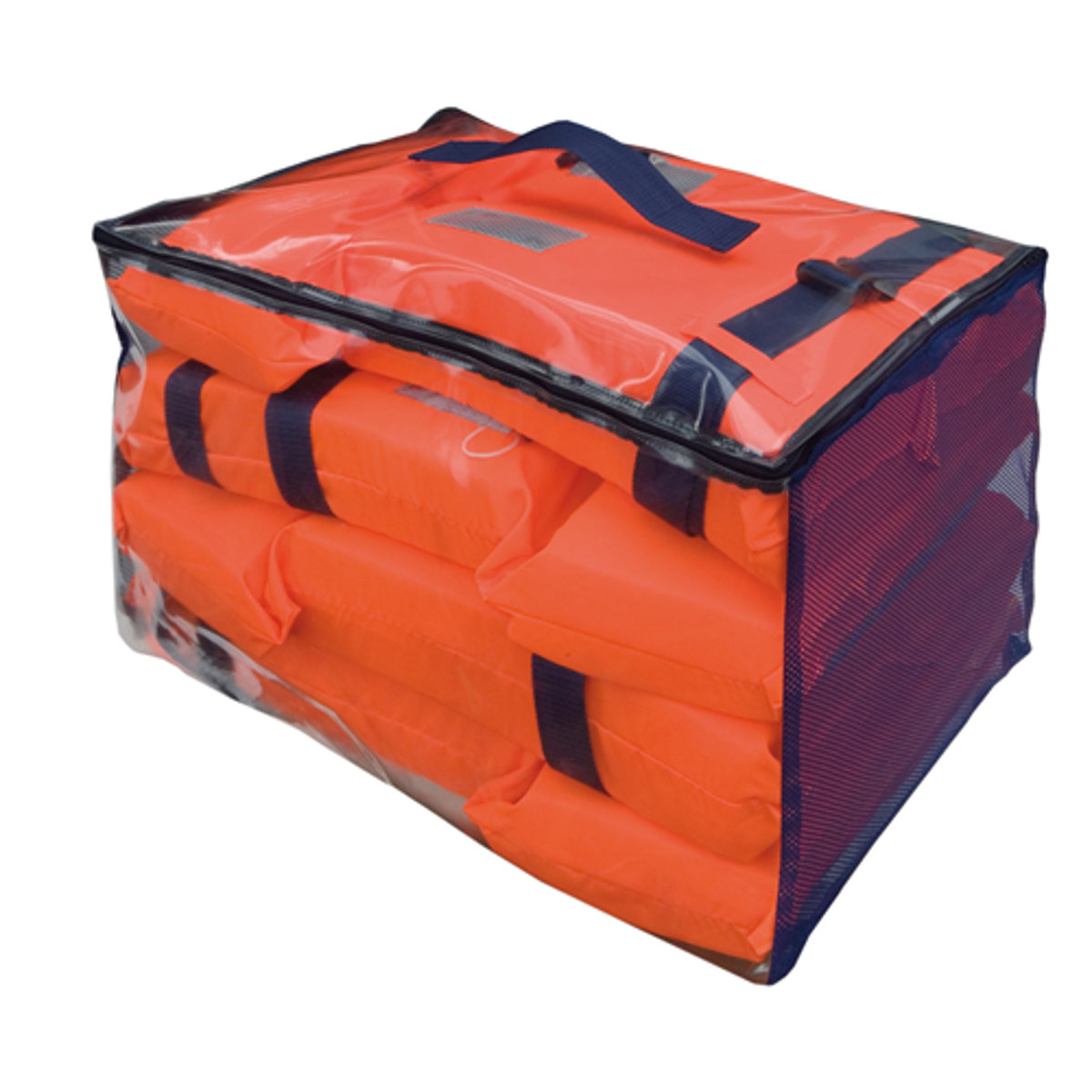 sac de rangement avec 4 gilets de sauvetage