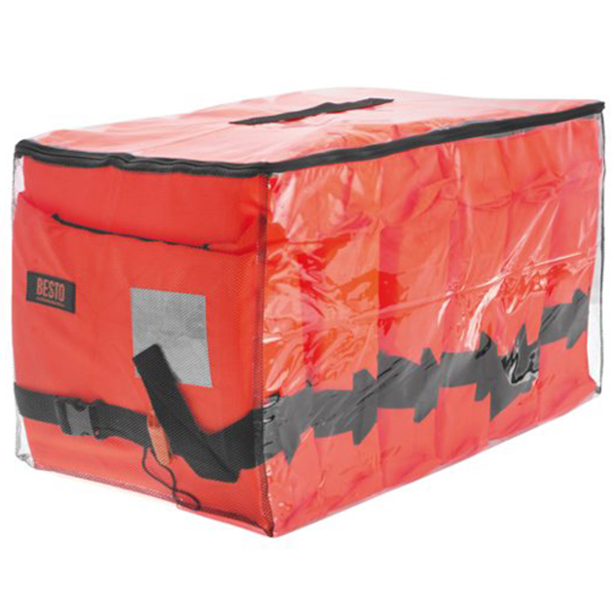 sac de rangement avec 6 gilets de sauvetage