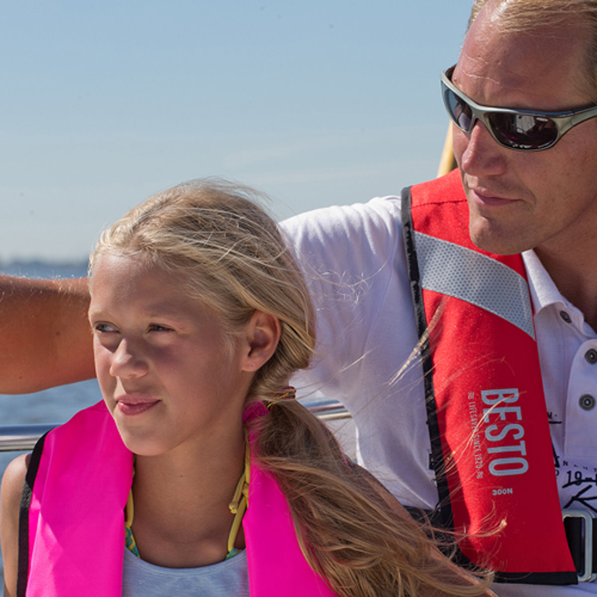 Besto gilet de sauvetage automatique basique 15-40 kg junior rose 3