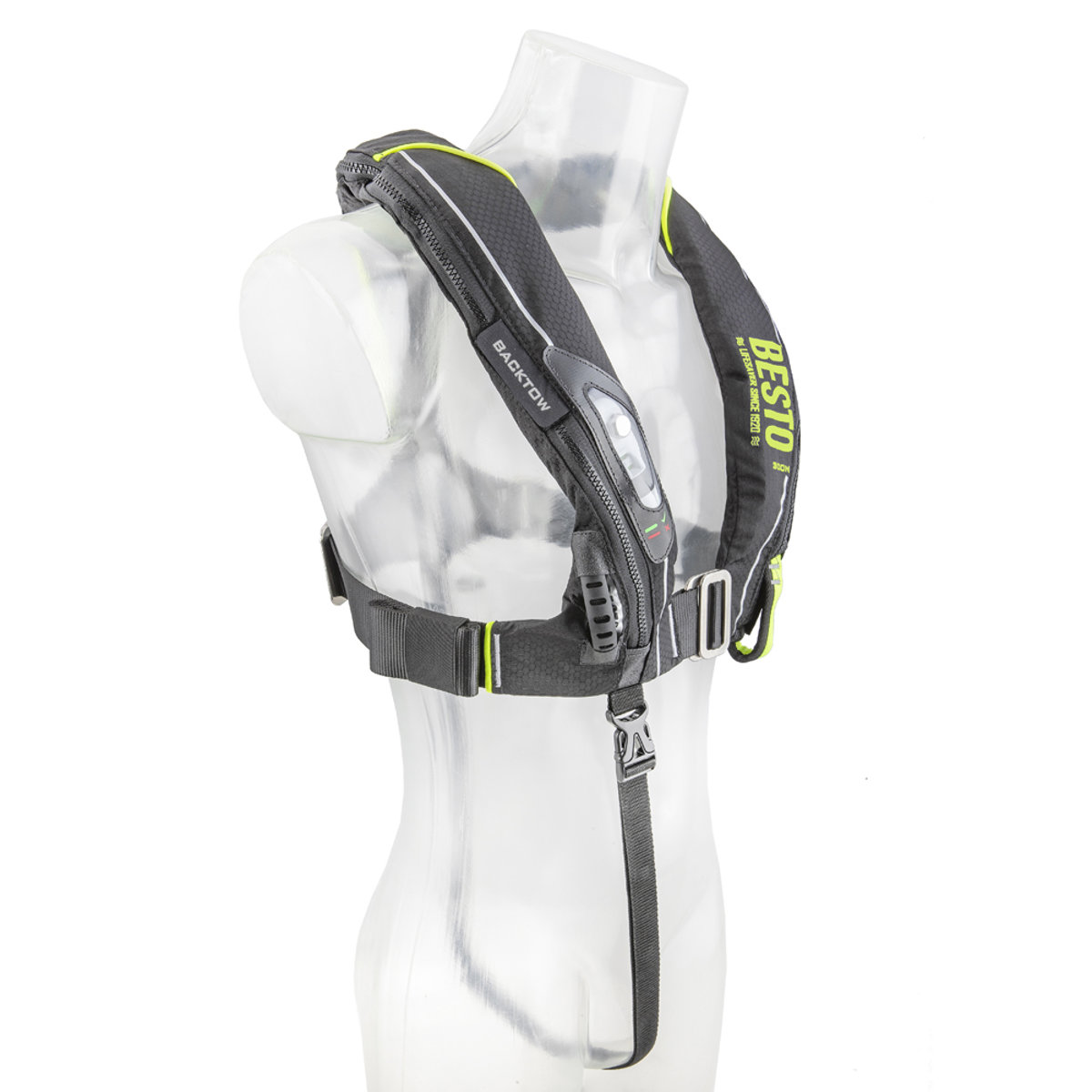 Besto Ultimate gilet de sauvetage automatique 300N BackTow noir/jaune avec harna 4