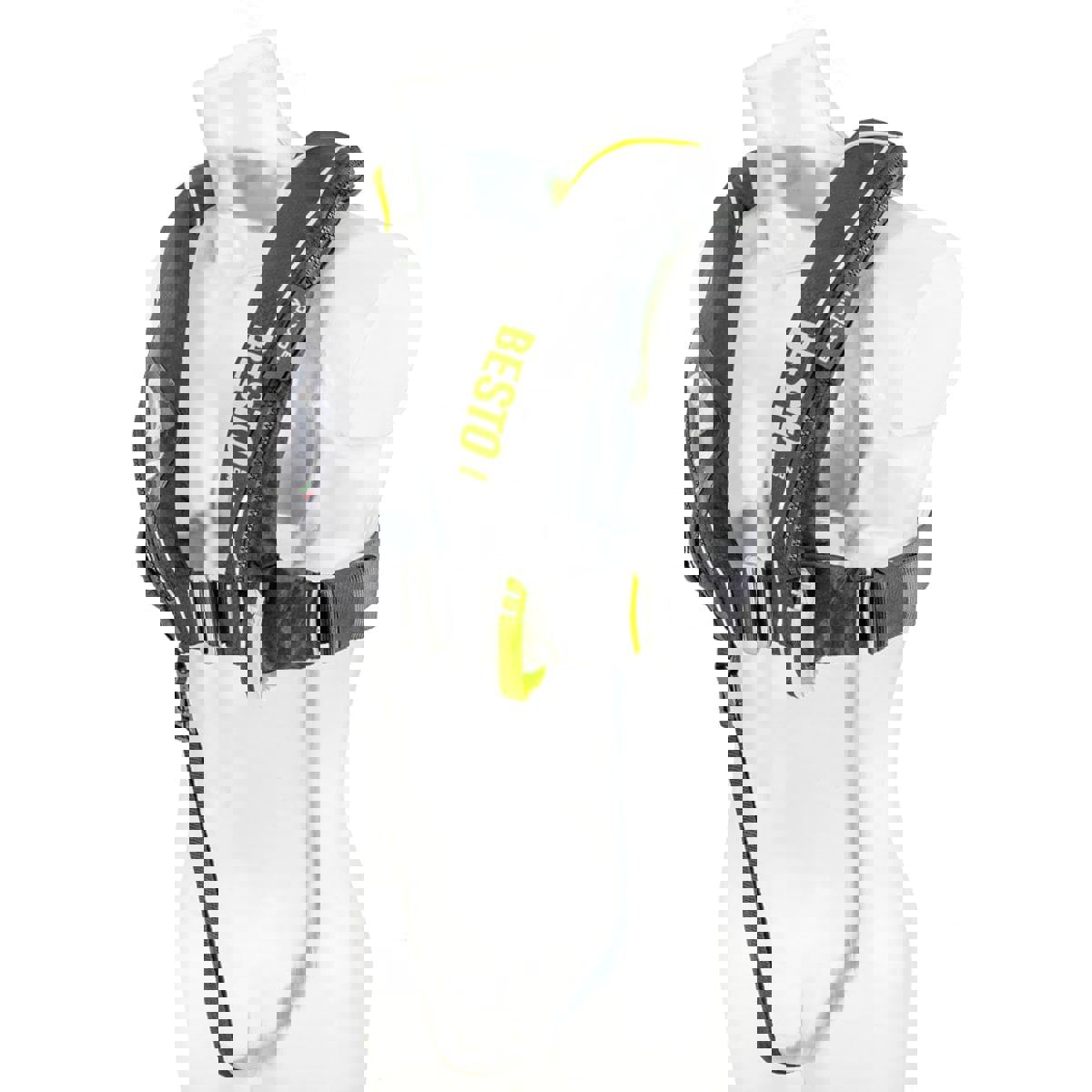 Besto Ultimate gilet de sauvetage automatique 300N BackTow noir/jaune avec harna 6