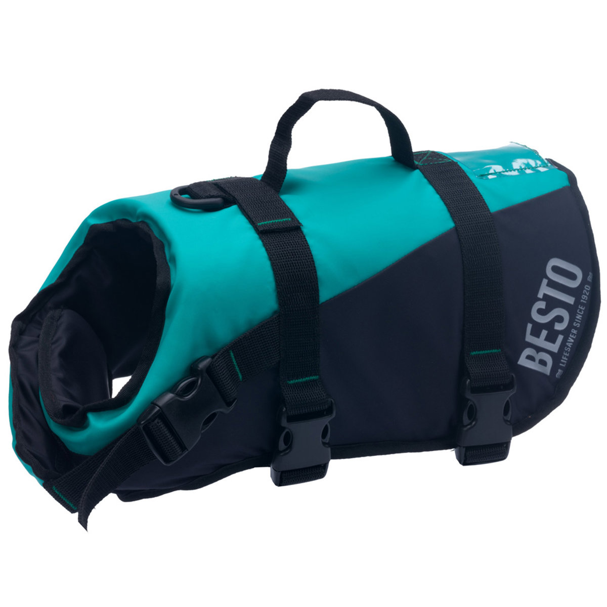 Besto gilet de sauvetage deluxe pour chien bleu/noir 2