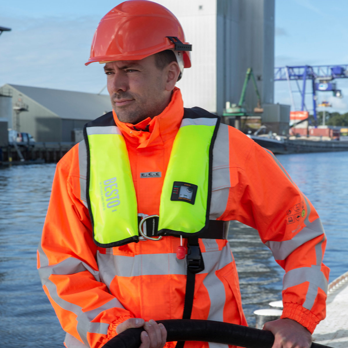 Besto Wipe Clean gilet de sauvetage professionnel 300N jaune (p.o.a) 3