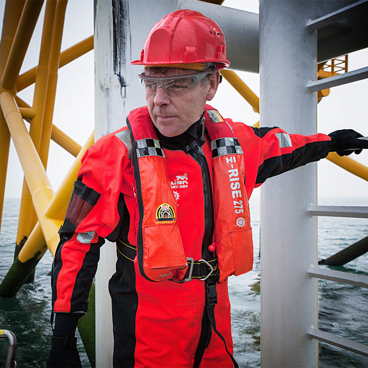 Mullion Hi-Rise Wipe Clean + Sprayhood gilet de sauvetage 275N SOLAS - HR 4