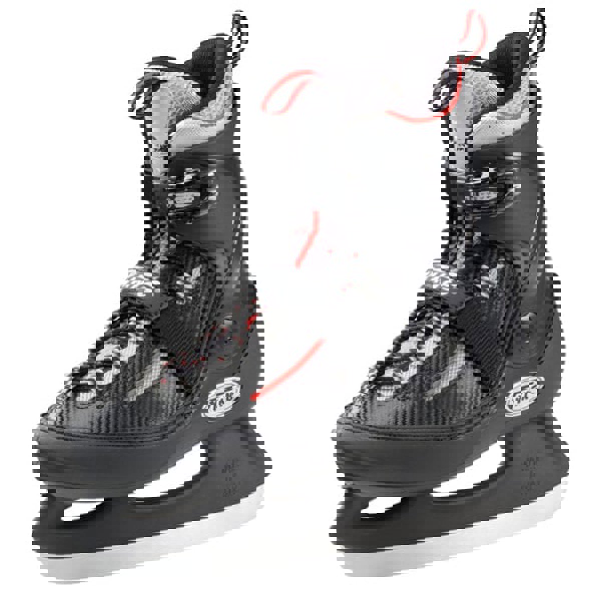 combi hockey schaatsen zwart-rood