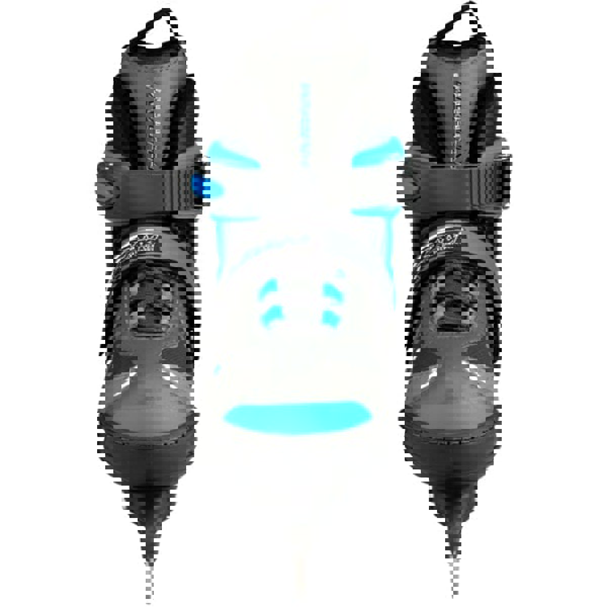 Nijdam junior ijshockeyschaats junior verstelbaar - semi-soft-boot - antraciet/grijs/bl 3