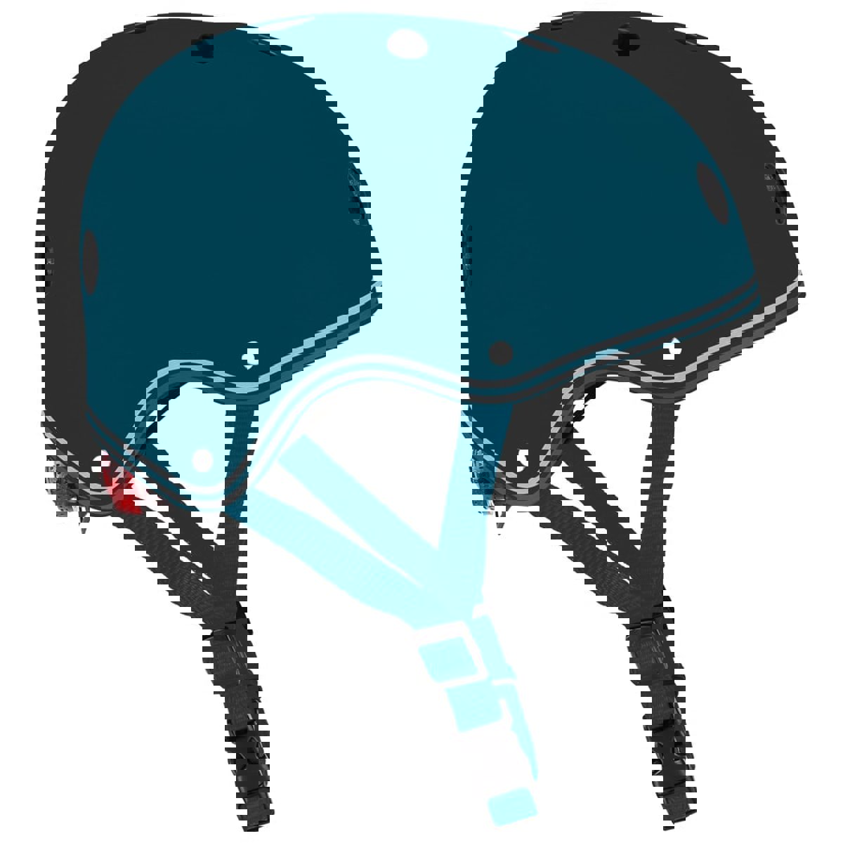 verstelbare schaatshelm kind petrol blauw