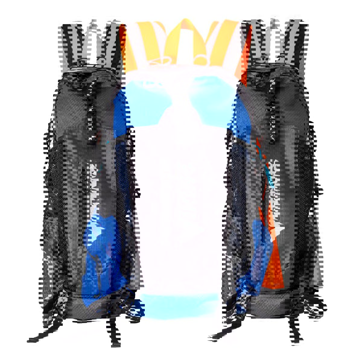 schaats rugtas 30 liter zwart-blauw