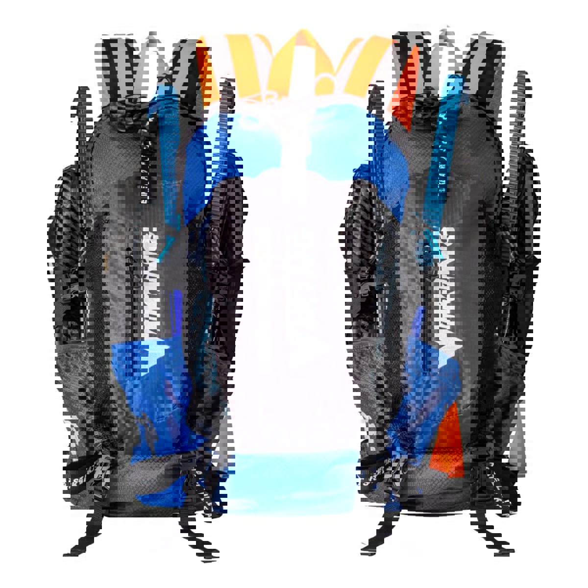 schaats rugtas 30 liter zwart-blauw