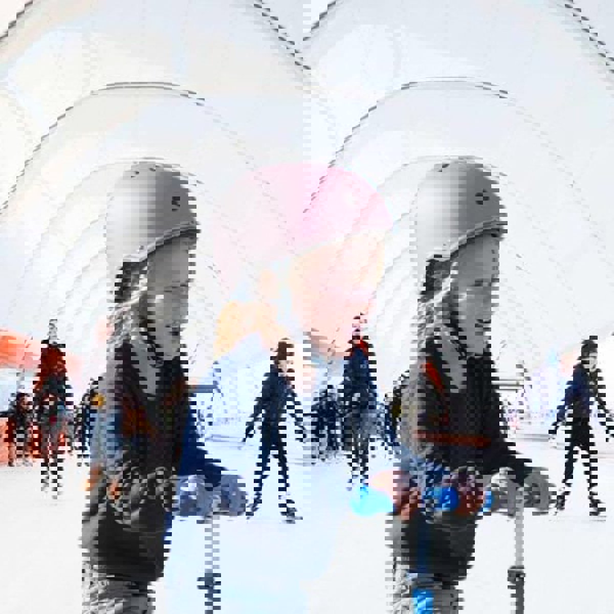 Globber verstellbarer Schlittschuhhelm für Kinder Hellrosa 2