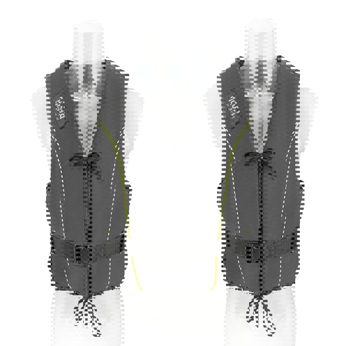 Besto dinghy mit zipper 50N schwimmweste schwarz/gelb foto 1