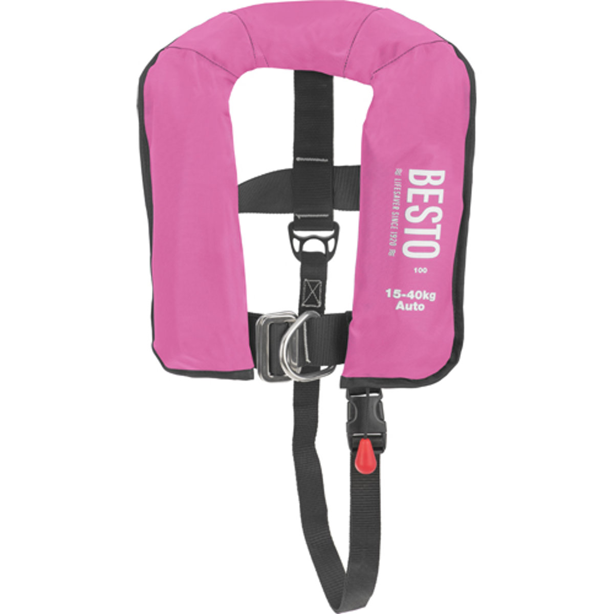 Besto Basic automatische Rettungsweste 15-40 kg junior rosa foto 1