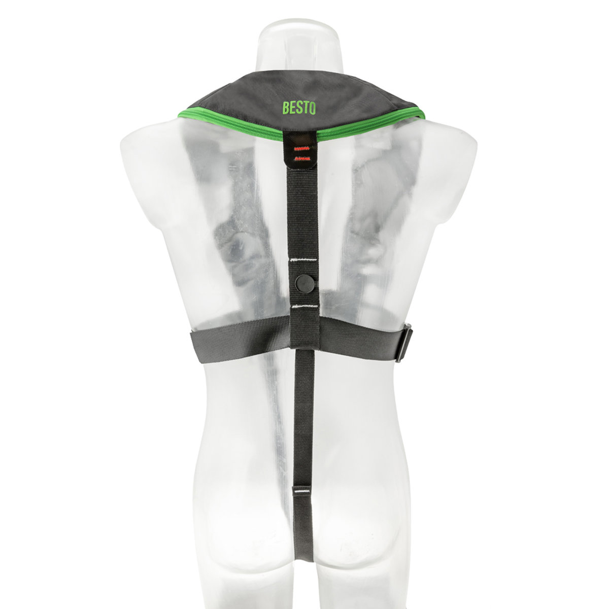 Besto Comfort fit aufblasbare rettungsweste180N mh schwarz/grun 3