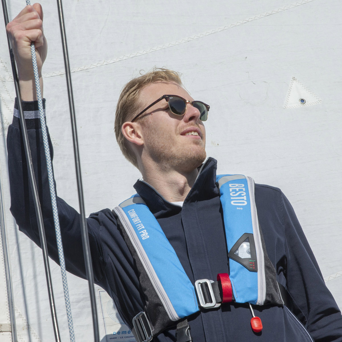 Besto Comfort fit aufblasbare rettungsweste PRO 300N mh blau/schwarz 4