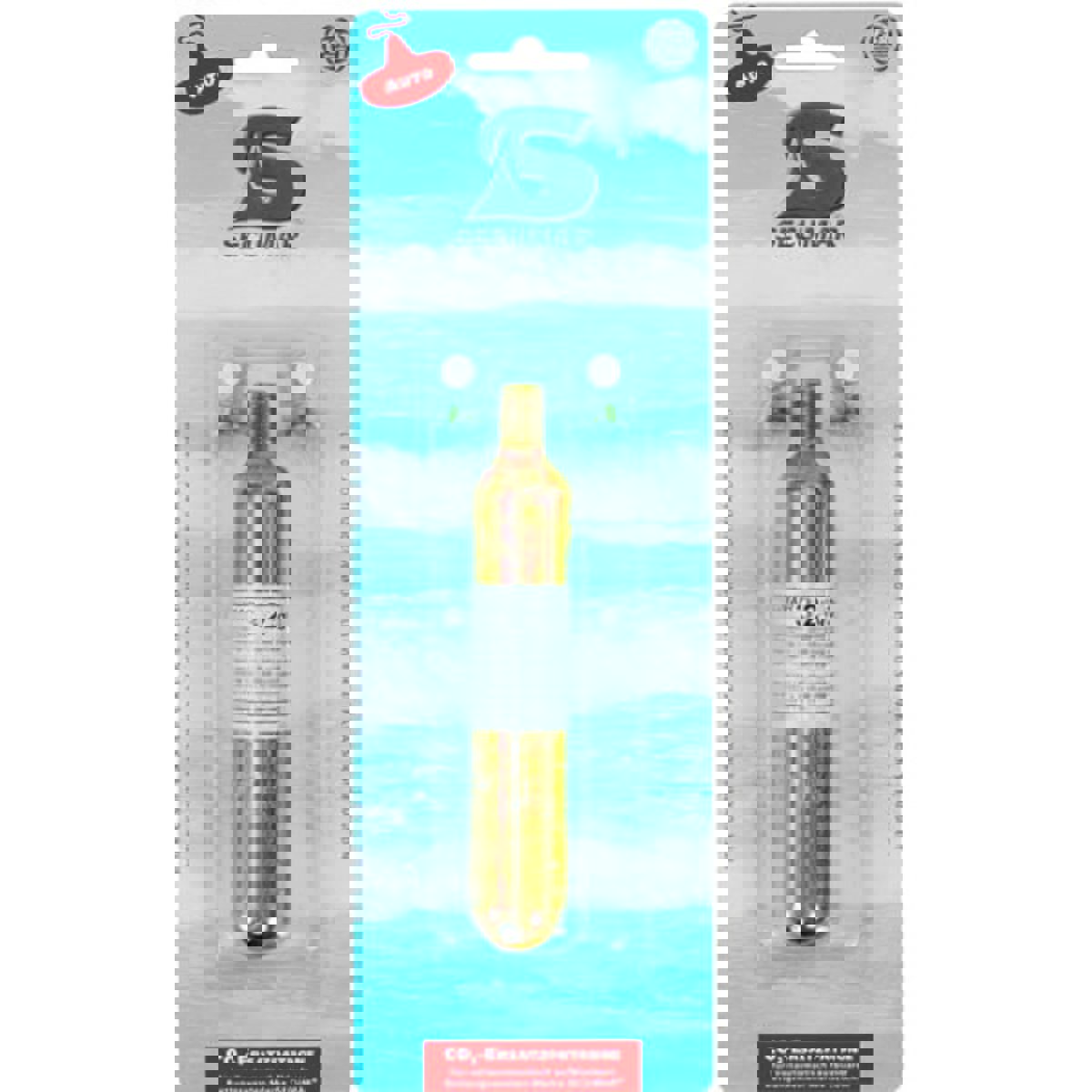 Secumar 20 gr. co2 ersatzpatrone mit 2 tabletten + 2 pins für automatikwesten 2