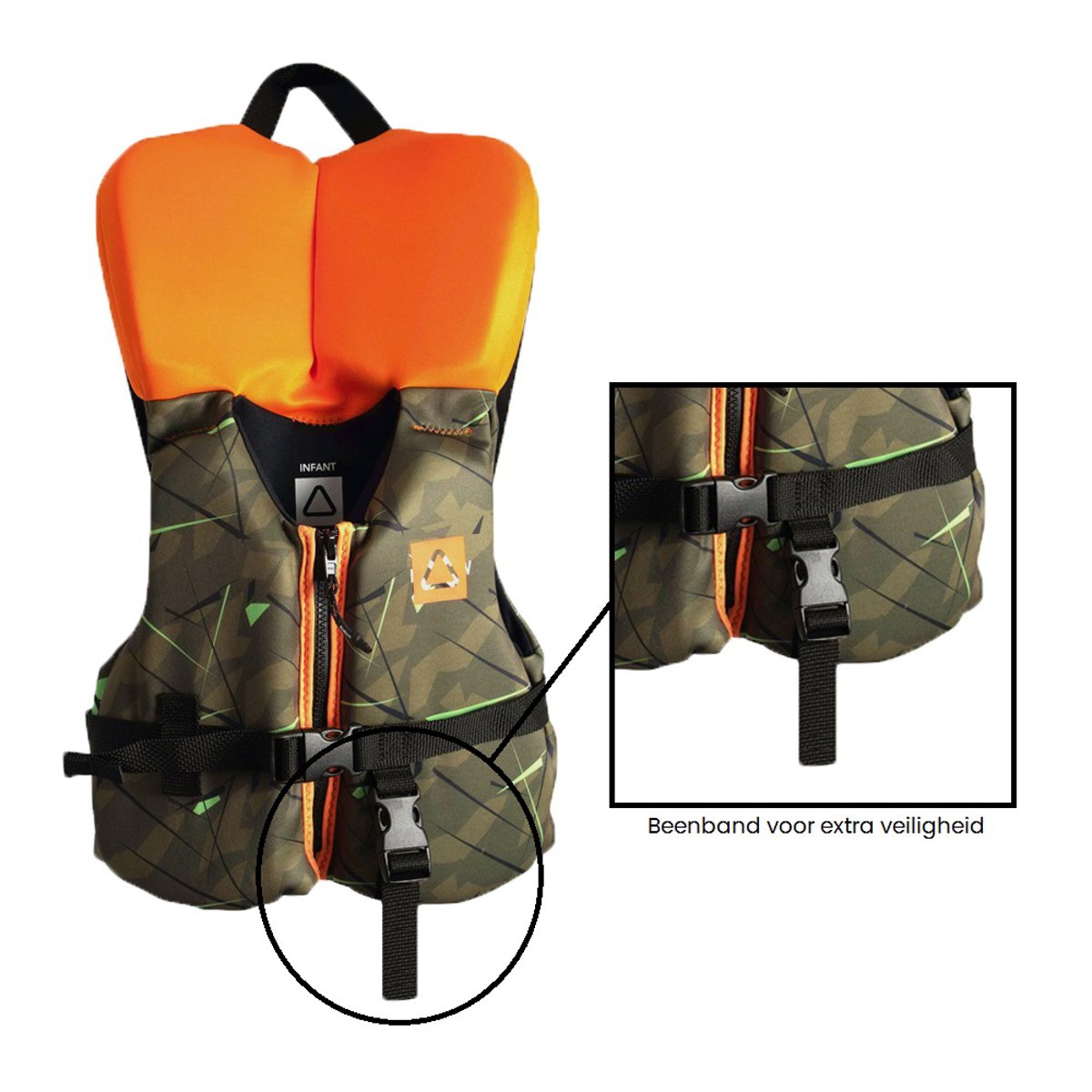 Follow Pop Kind ISO schwimmweste grun/orange 20-30 kg 2