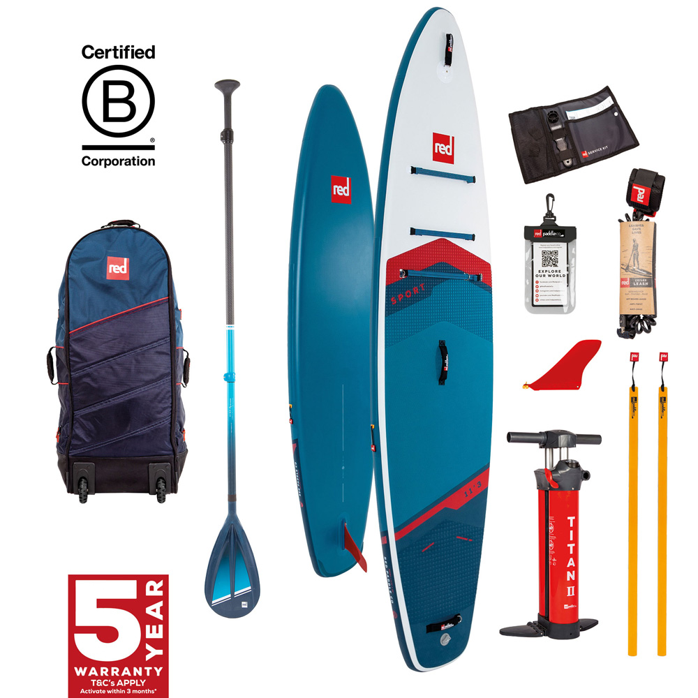 red paddle Sport HT 11.3 opblaasbare sup blauw voordeelpakket foto 1