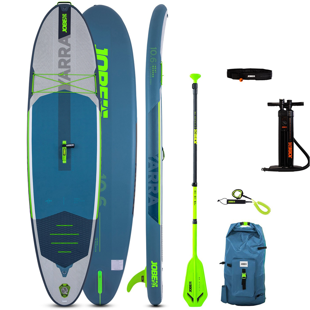 Jobe Yarra steel blauw 10.6 opblaasbare sup pakket met triple action luchtpomp foto 1