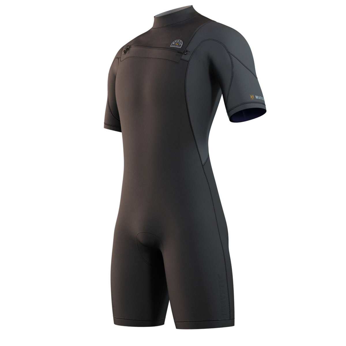 Mystic Marshall Shorty 3/2mm borstrits heren zwart/ grijs foto 1