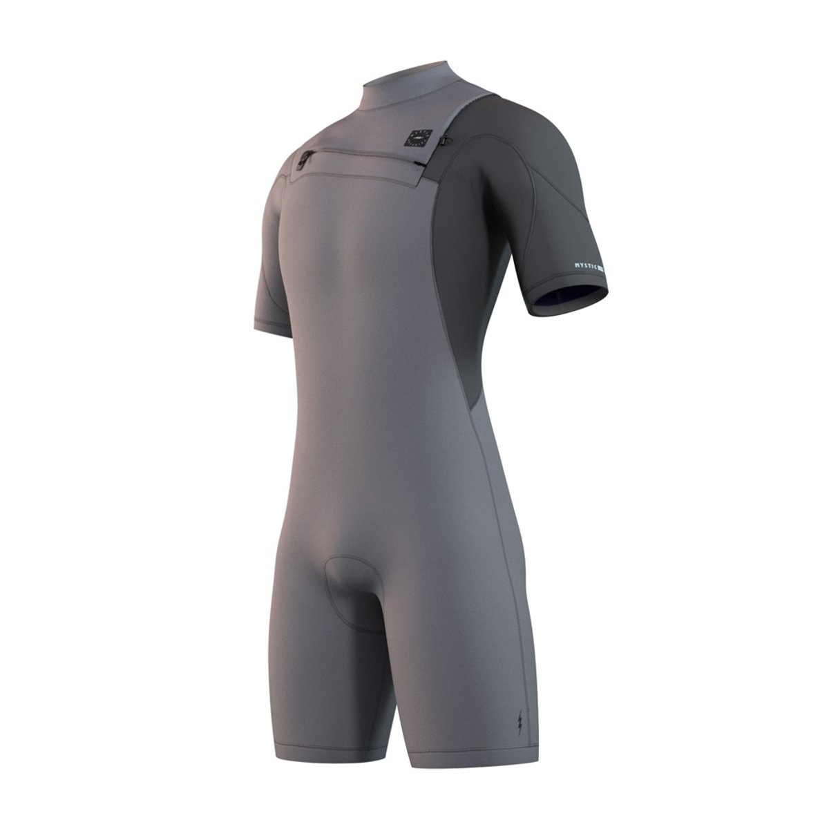 Mystic Marshall Shorty 3/2mm borstrits heren licht grijs foto 1