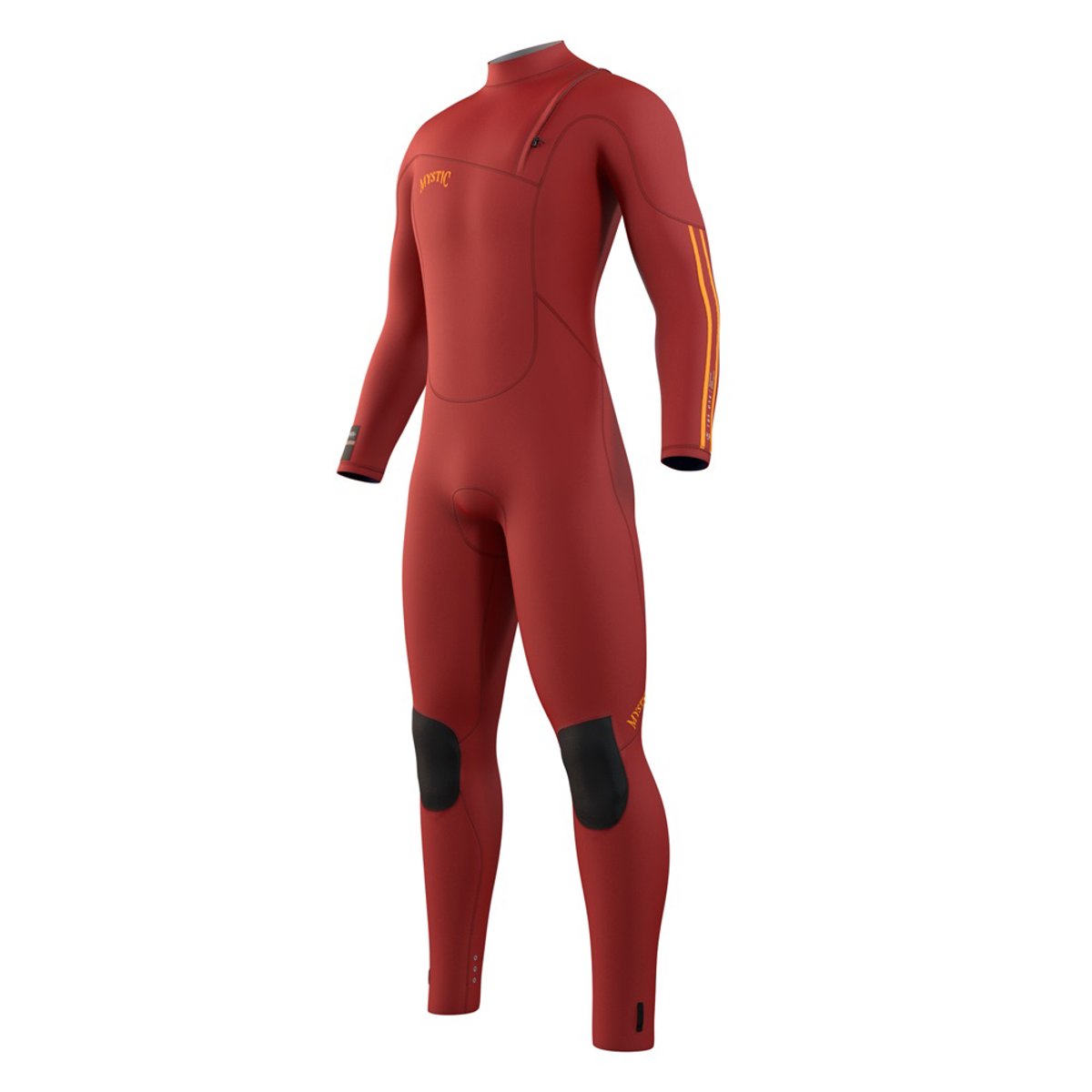 Mystic The One fullsuit wetsuit heren 4/3mm Zipfree rood foto 1