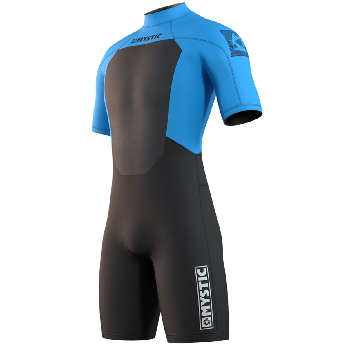 Mystic Brand shorty wetsuit 3/2 rugrits heren blauw foto 1