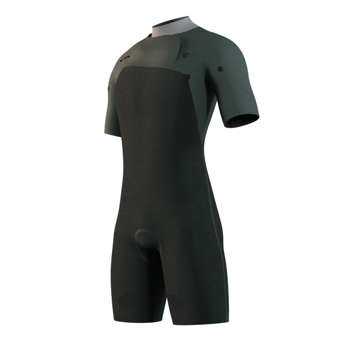 Mystic Motion shorty 3/2 mm borstrits heren zwart 3