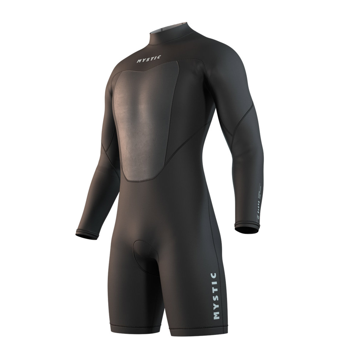 Mystic Brand longarm wetsuit 3/2 mm rugrits heren zwart foto 1
