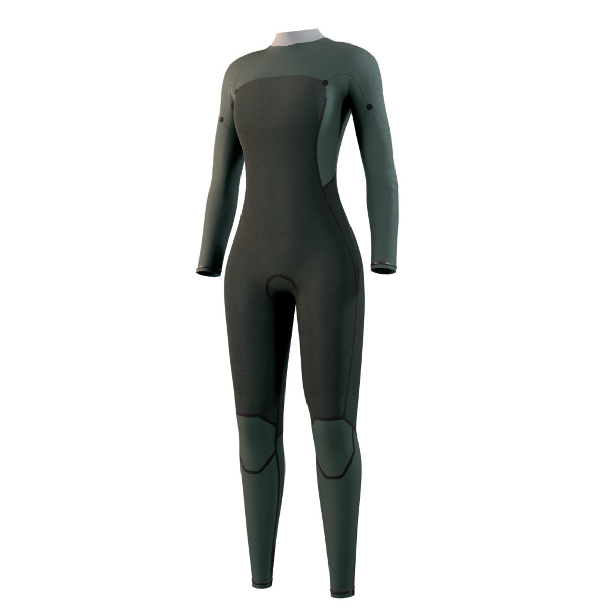 Haven fullsuit 4/3 mm dubbele borstrits dames teal blauw