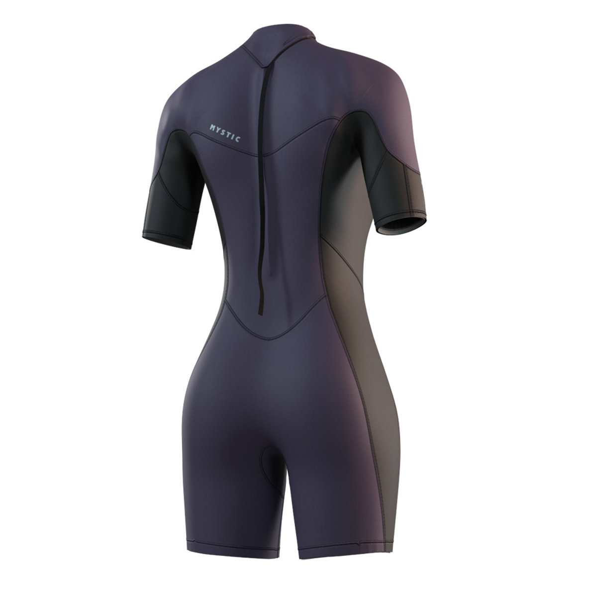 Mystic Brand shorty wetsuit 3/2 mm rugrits dames paars 2