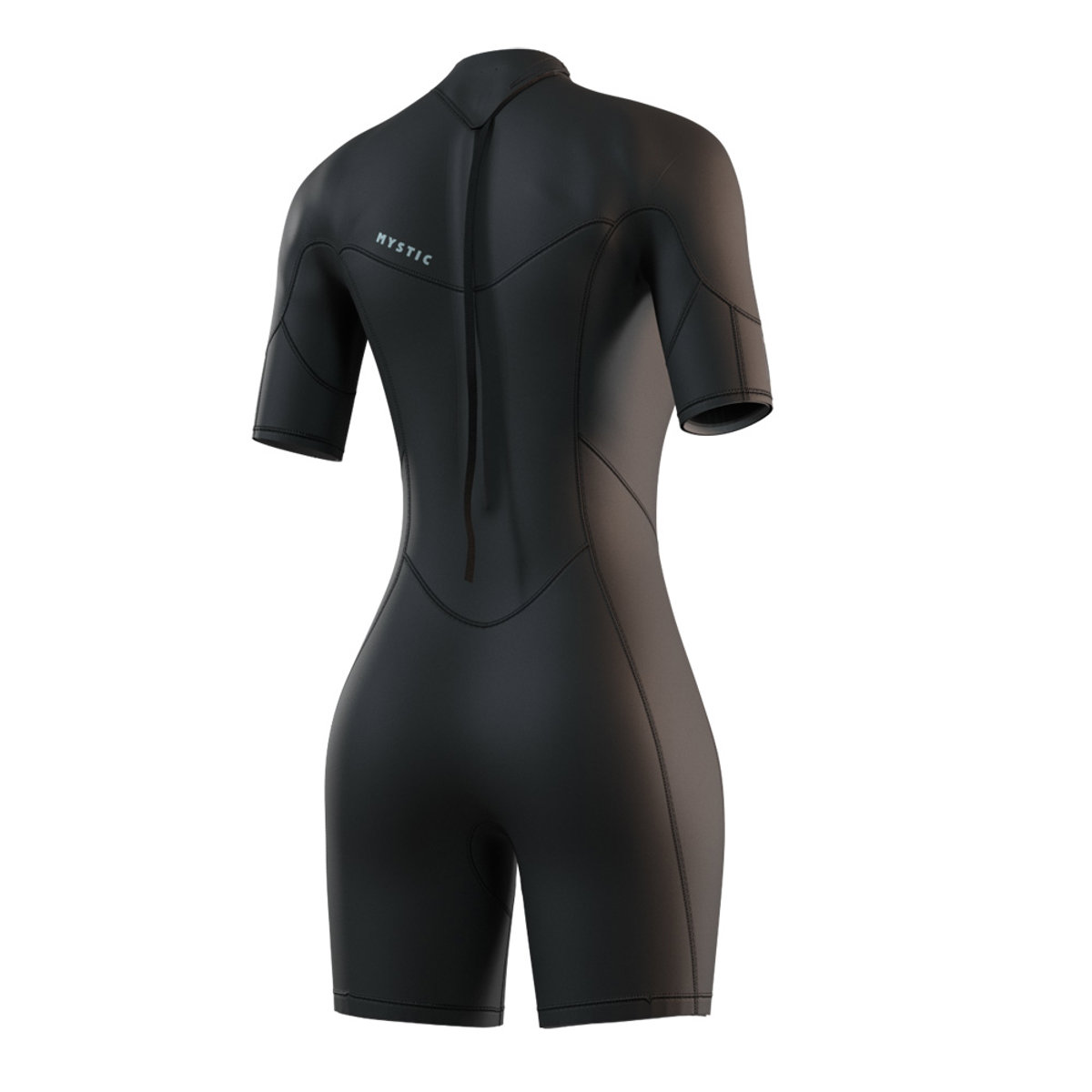 Mystic Brand shorty wetsuit 3/2 mm rugrits dames zwart 2