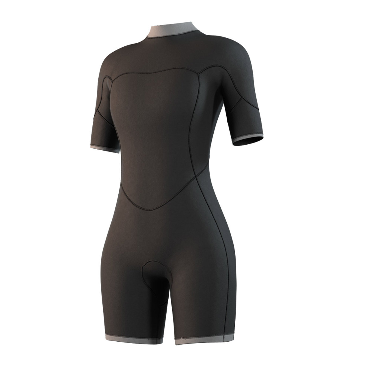 Mystic Brand shorty wetsuit 3/2 mm rugrits dames zwart 3