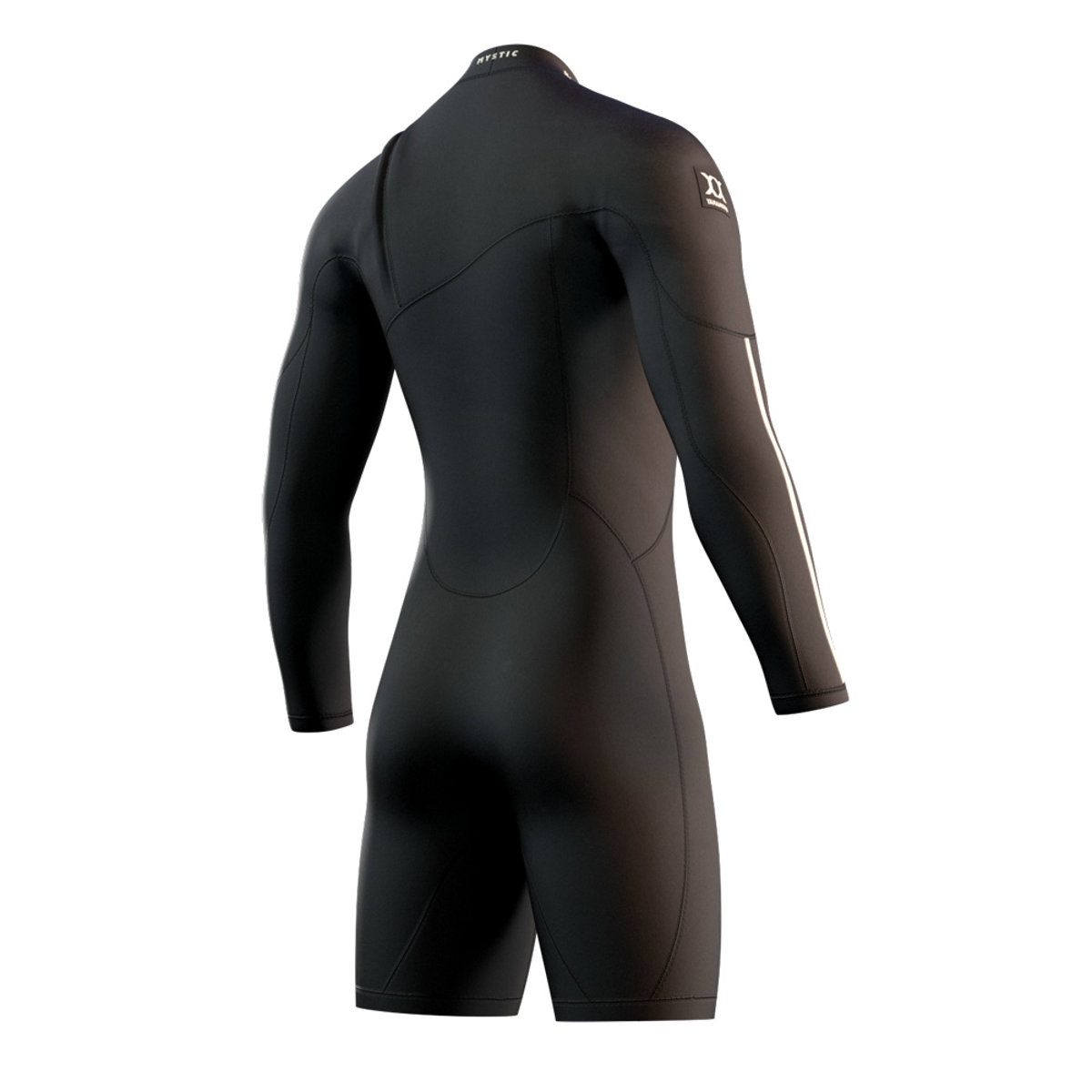 Mystic The One longarm shorty 3/2 mm zipfree heren zwart 2