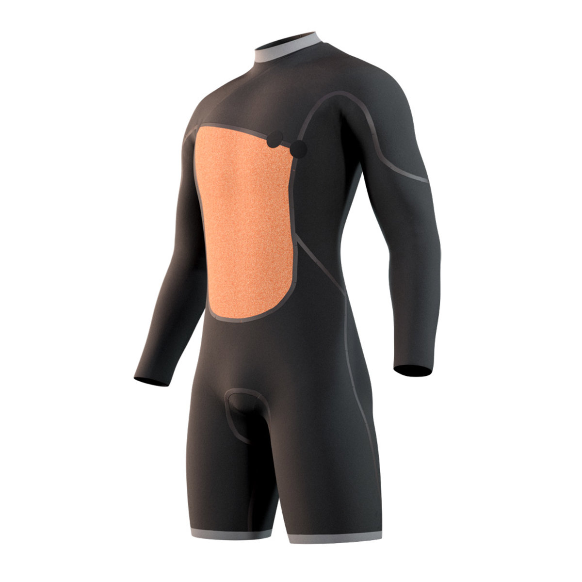 Mystic The One longarm shorty 3/2 mm zipfree heren zwart 3