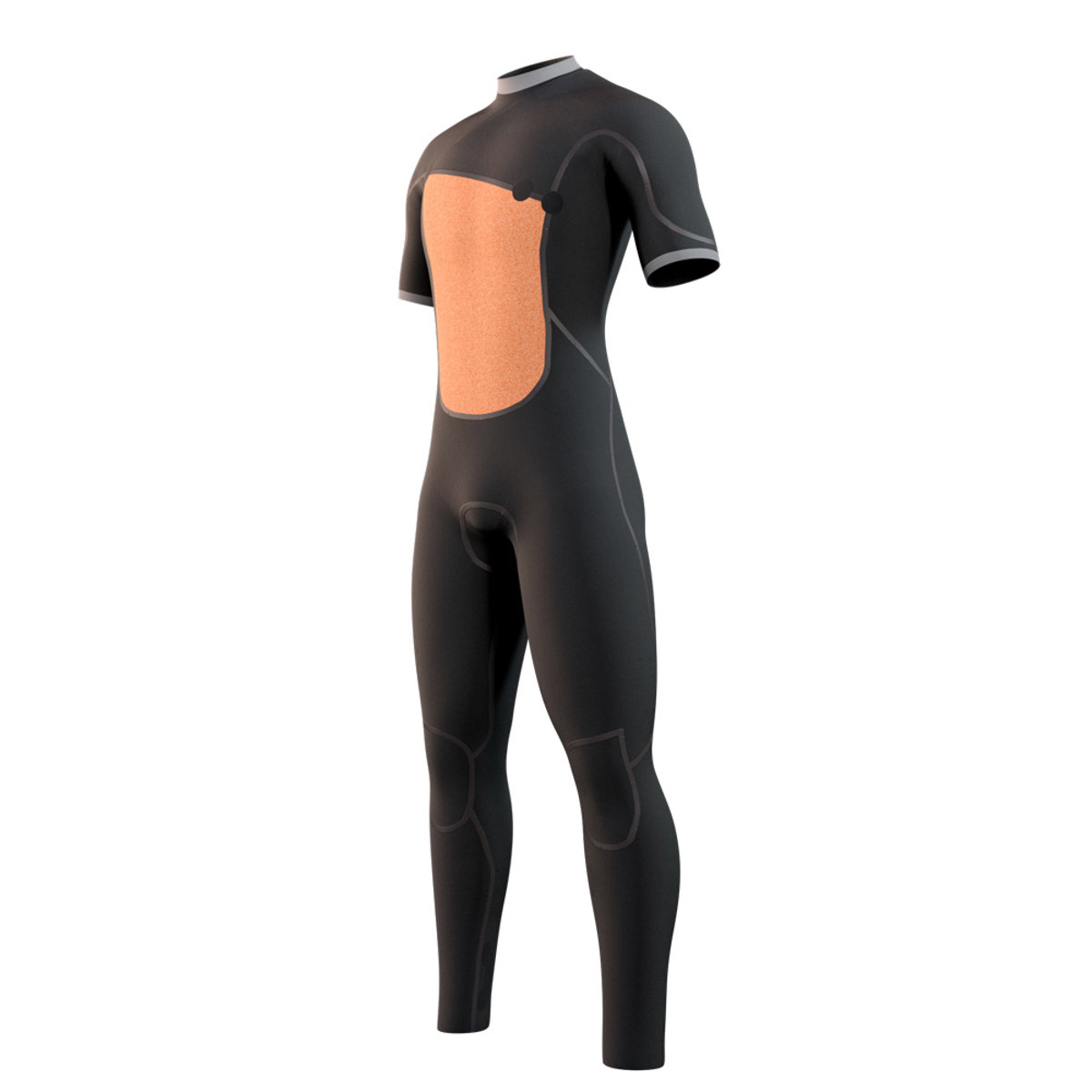 Mystic The One shortarm 3/2 mm zipfree heren zwart 3