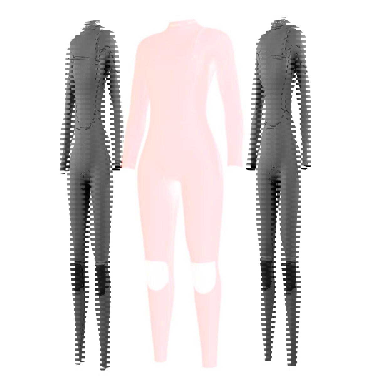 Mystic The One fullsuit 4/3 mm zipfree dames oranje 5