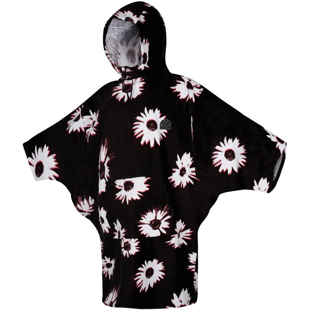 Mystic poncho dames zwart/wit foto 1