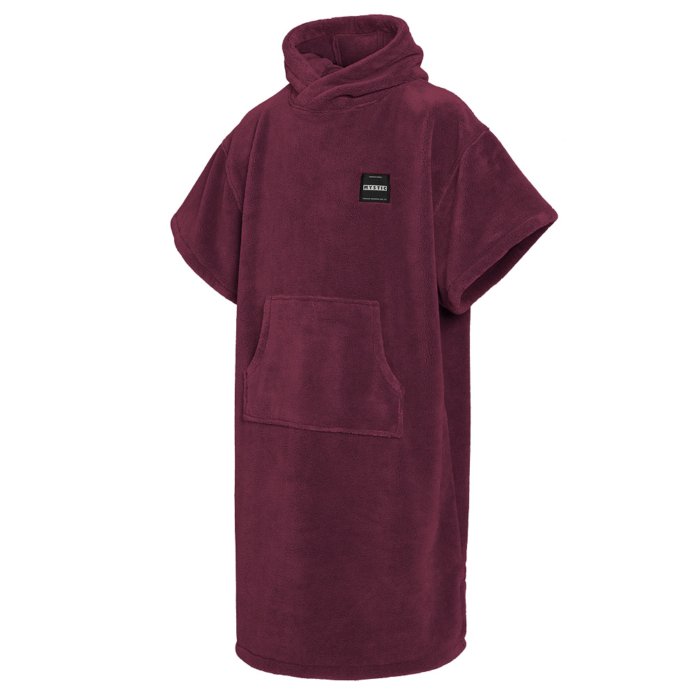  Teddy poncho bordeaux rood foto 1
