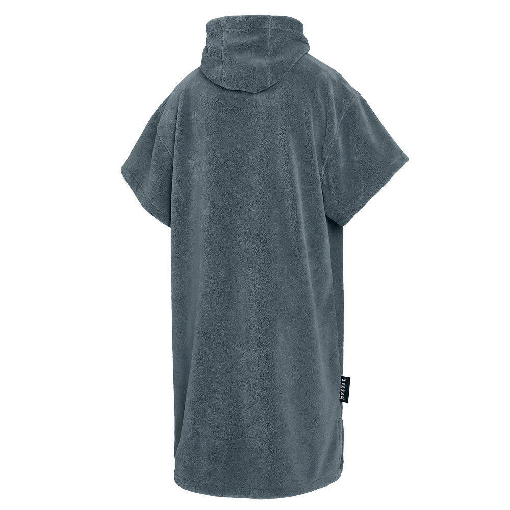 Teddy poncho grijs/blauw