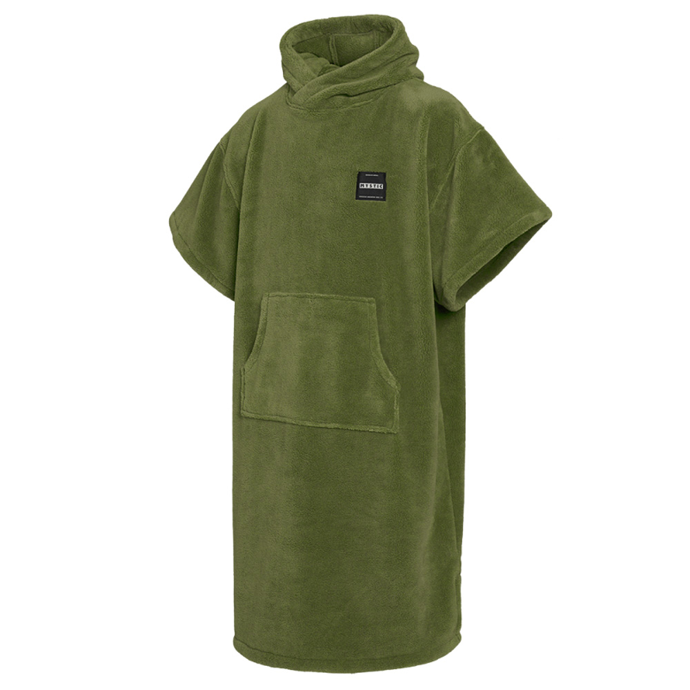 Teddy poncho olijf groen
