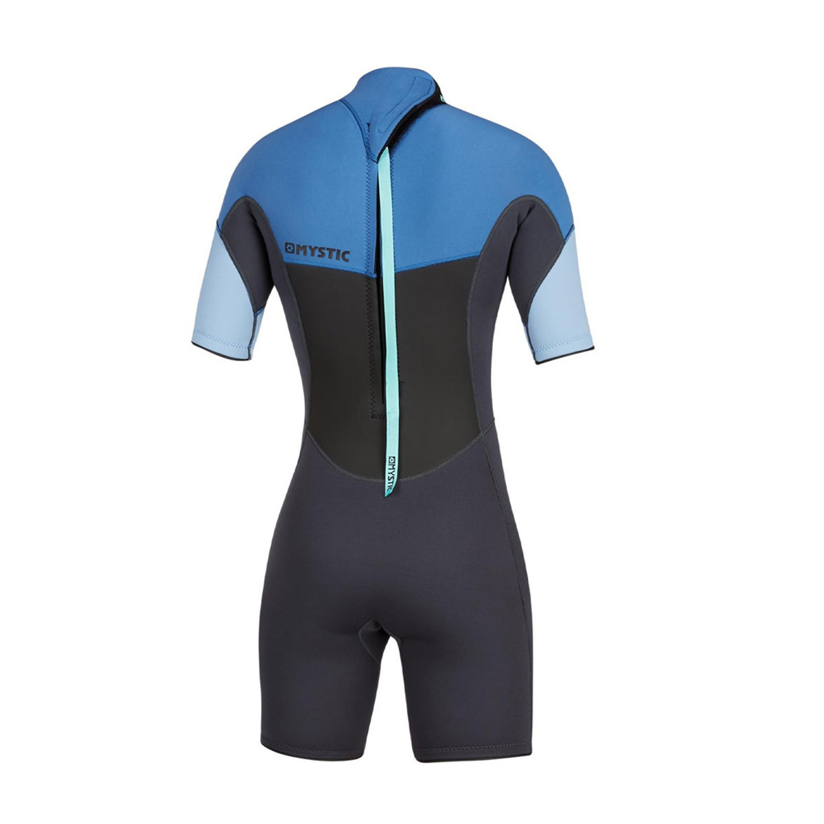 Mystic Brand Shorty 3/2mm rugrits Flatlock dames wetsuit blauw 2