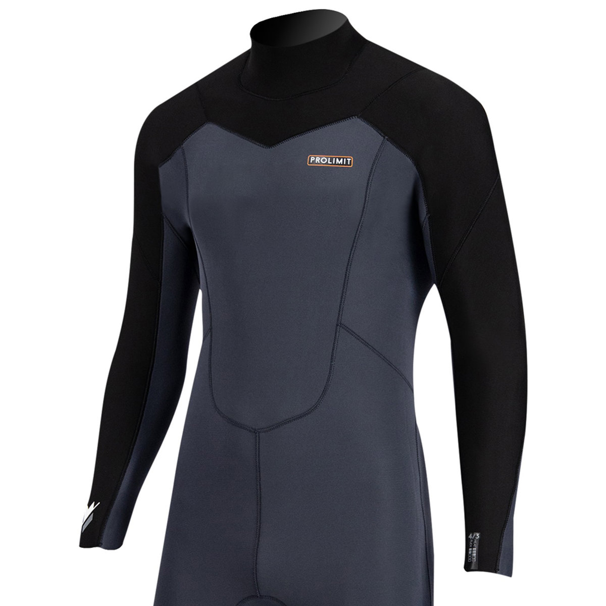 Prolimit Raider Steamer 5/3 rugrits grijs/zwart wetsuit heren 3
