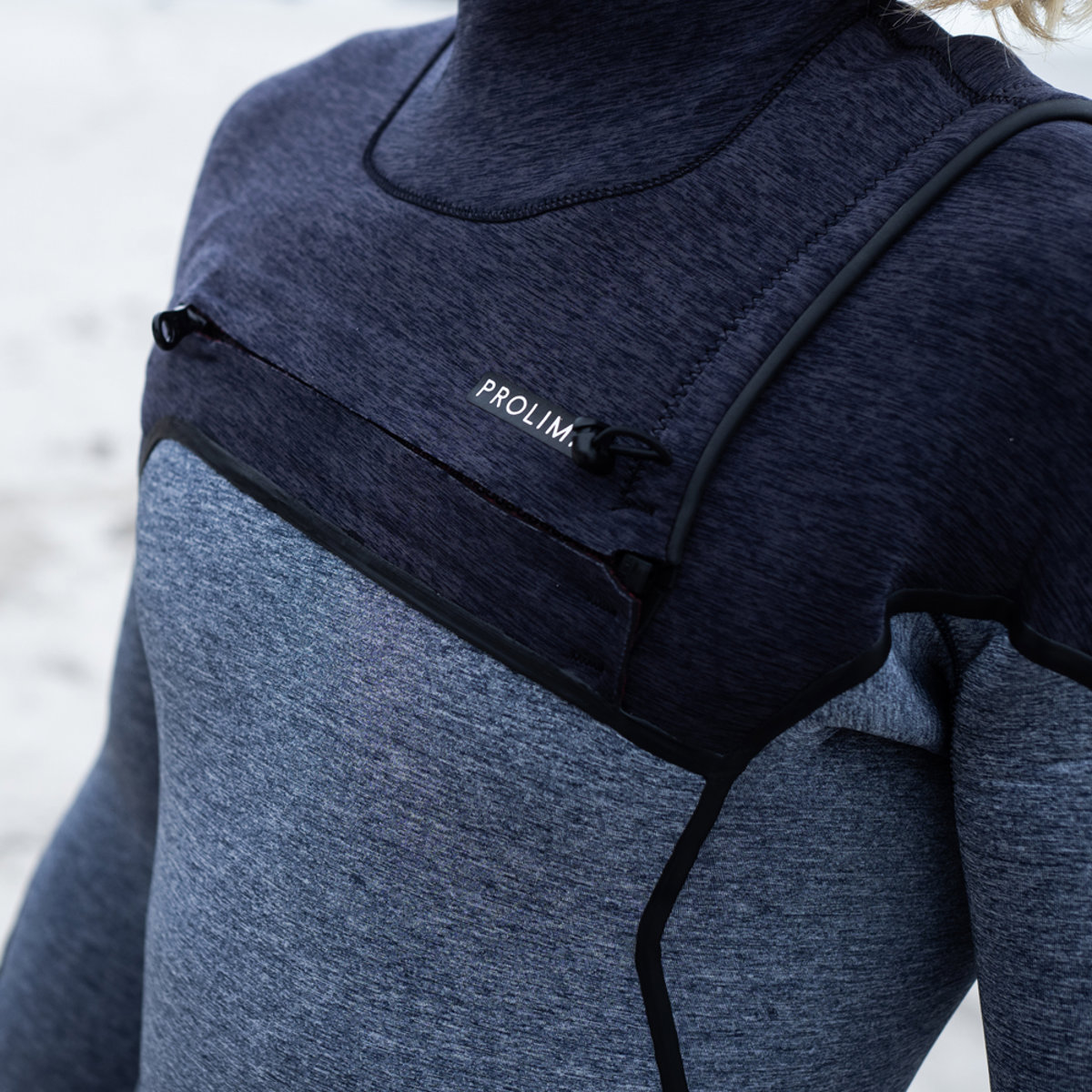 Prolimit Mercury steamer Free-X 4/3 mm borstrits grijs/zwart wetsuit heren 4