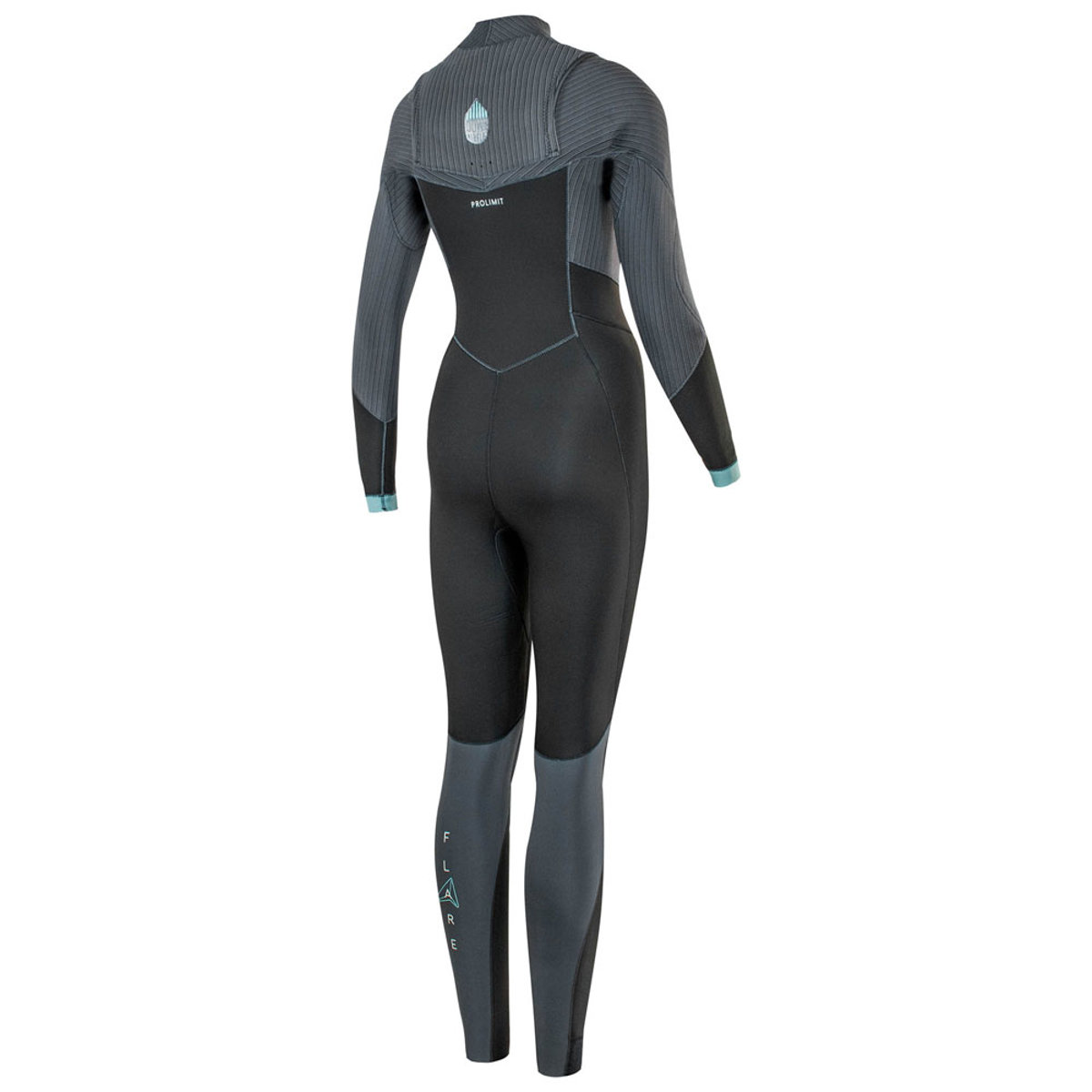 Prolimit Flare steamer DownAirFlex Freezip 4/3 mm borstrits zwart wetsuit dames 2