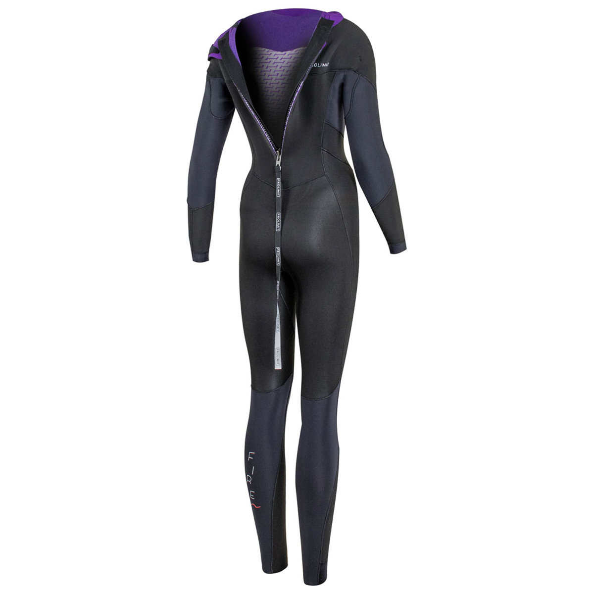 Prolimit Fire steamer 5/3 mm rugrits zwart wetsuit dames 2
