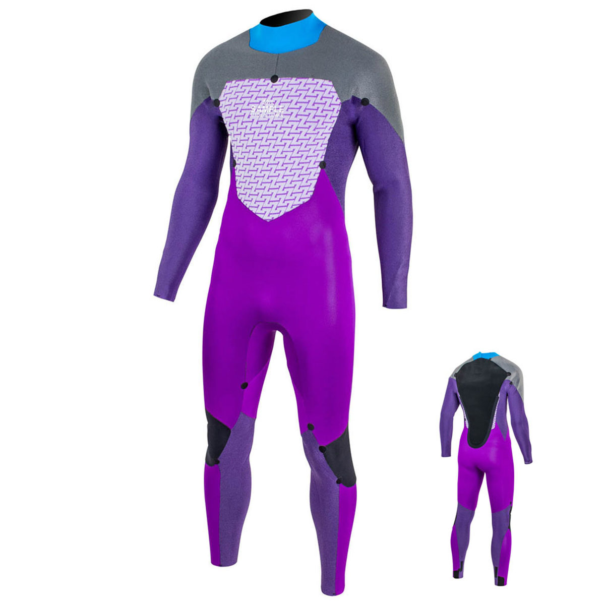 Prolimit Fusion steamer 5/3 mm rugrits navy wetsuit heren 3