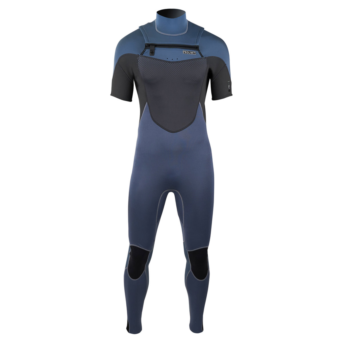 Prolimit Fusion steamer shortarm Freezip 3/2 mm borstrits misty blauw wetsuit heren foto 1