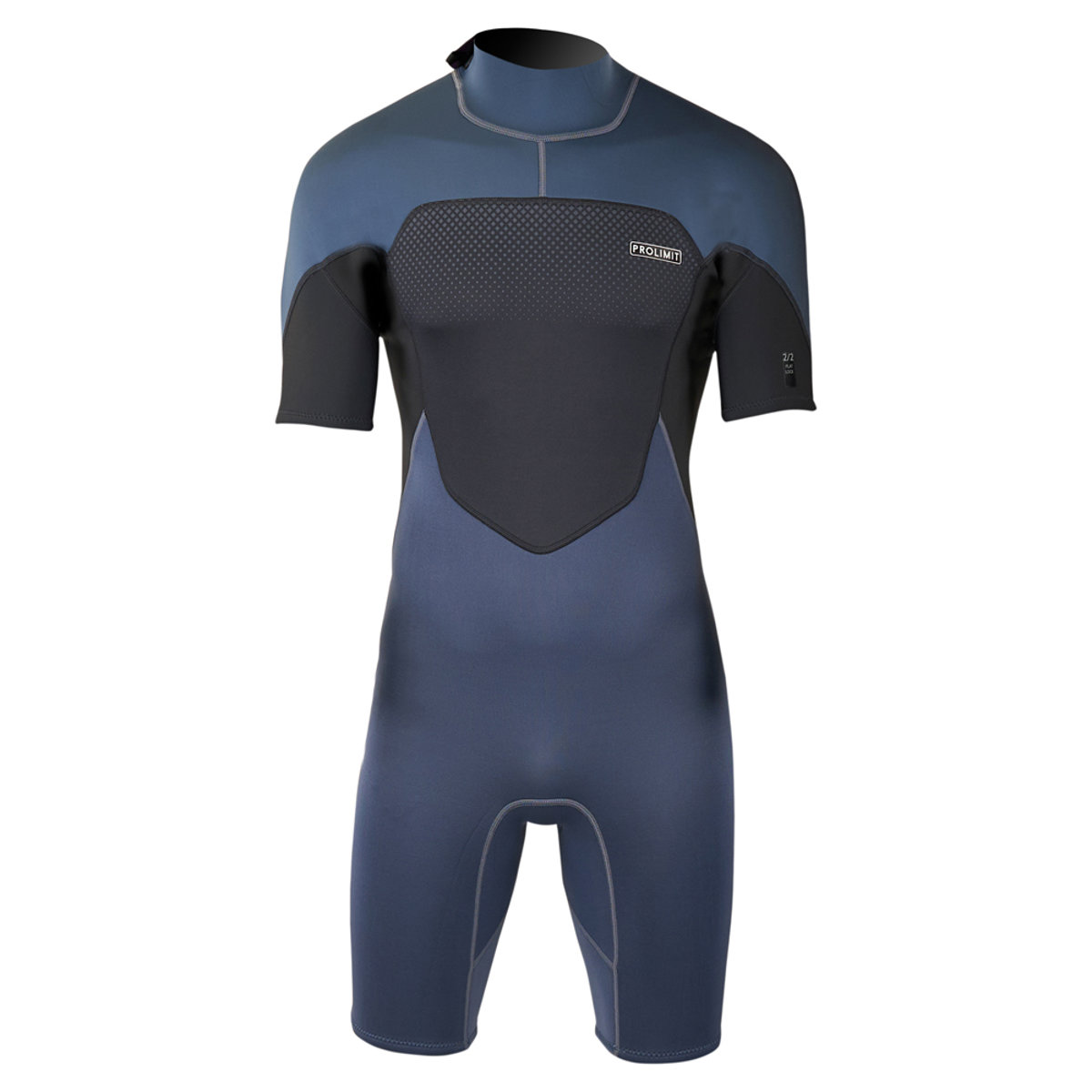 Prolimit Fusion shorty 2/2 mm rugrits misty blauw wetsuit heren foto 1
