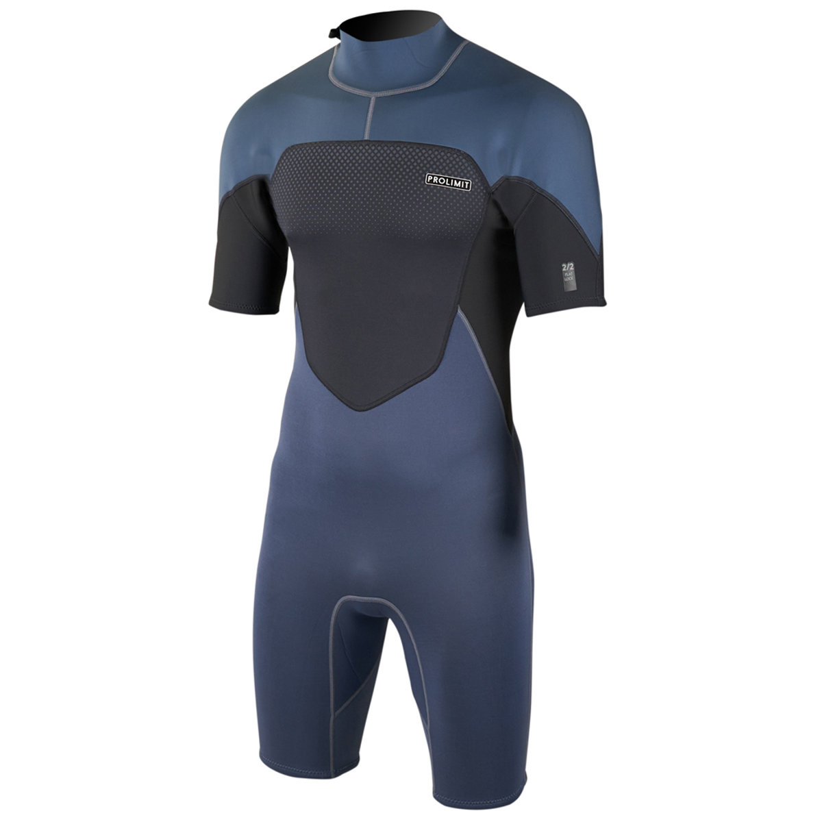Prolimit Fusion shorty 2/2 mm rugrits misty blauw wetsuit heren 2
